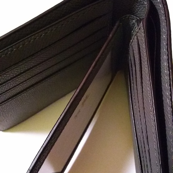 NWT Coach CROSSGRAIN MEN COMPACT ID LEATHER WALLET - Picture 5 of 6